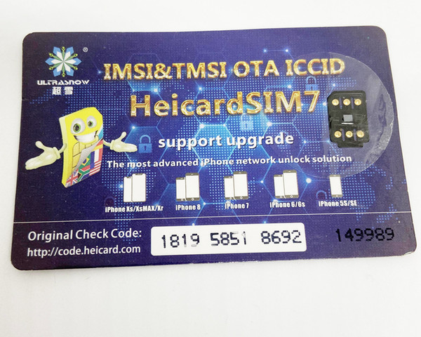 DHL Free Heicard V1.36 Chinasnow Black chip Heicardsim7 Gevey sim for iPhone X ,8,7,6 Unlock Turbo sim