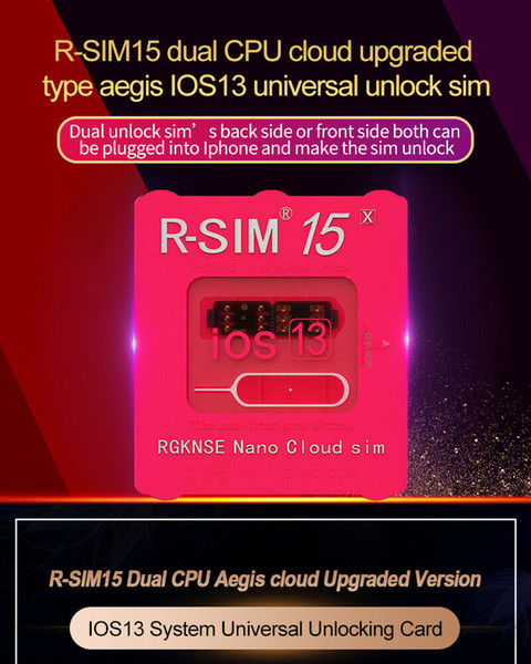 R-SIM15 unlock RSIM cartoon with dual CPU adapter portable simple and practical small card for All iPhone universal unlocking IOS13