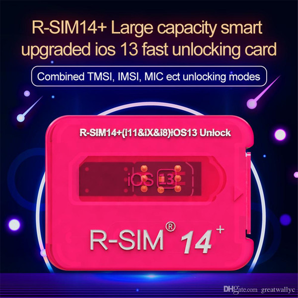 R-Sim 14+ large capacity smart upgraded IOS13 system quick sim unlock card for iphone XS X 6 7 8 11 universal unlocking