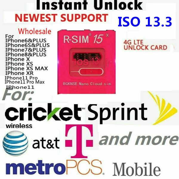 Upgraded R-SIM15 RSIM 15 Dual Nano Unlock iOS13.3 Card For iPhone 11 X XR X MAX 8 7 6