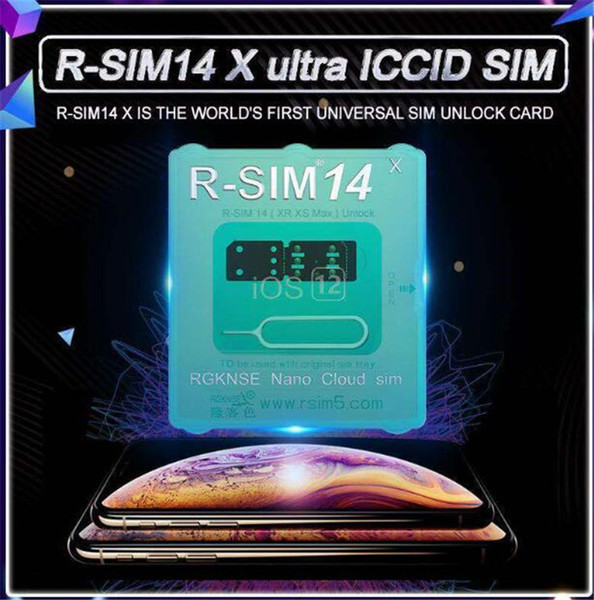 Original ios 12 R SIM 14 RSIM 14 R-SIM 14 r sim14 Unlock Card Perfect unlock for iPhone Xs MAX, XR, XS, X, 6, 7, 8 and PLUS iOS 12.x-7.x 4G