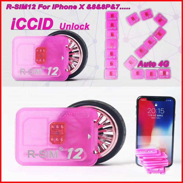 R sim 12 rsim12 rsim sim12 ios 11 ios11 ios 10.x ICCID Unlocking for iPhoneX,iphone 8,8PLUS 7,7plus 4G black chip