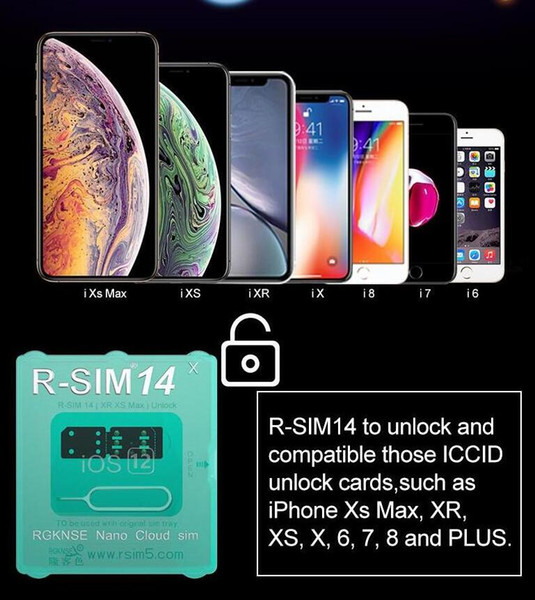 New 2019 R-SIM 14 R sim14 RSIM14 R SIM 14 RSIM 14 unlock iphone xs max IOS12.X iccid unlocking sim Unlock card R-SIM14