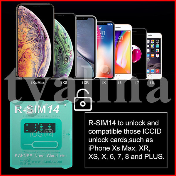 RSim14 R sim14 R SIM 14 RSIM 14 R-Sim 14 iccid unlock card for iphone xs max xr x i8 i7 i6 plus iOS 12.x-7.x 4G.