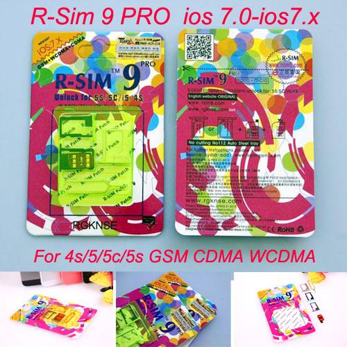 Original R-SIM 9 RSIM9 R-SIM9 Pro Perfect SIM Card Unlock Official IOS 7 7.0.6 7.1 ios7 RSIM 9 for iphone 4S 5 5S 5C GSM CDMA WCDMA 3G 4G