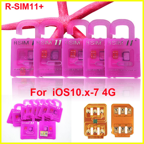 Original R SIM 11+ RSIM11 plus r sim11+ rsim11 unlock card for iPhone 5 5s 6 6plus iphone7 iOS 10 9 8 ios7-10.x CDMA GSM SB SPRINT LTE 4G 3G