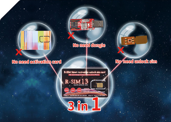New Original Rsim 13 Smart Activation Unlock SIM Card Heicard Unlocking Card For iPhone 7 8 XS MAX IOS12 Support Edit Iccid