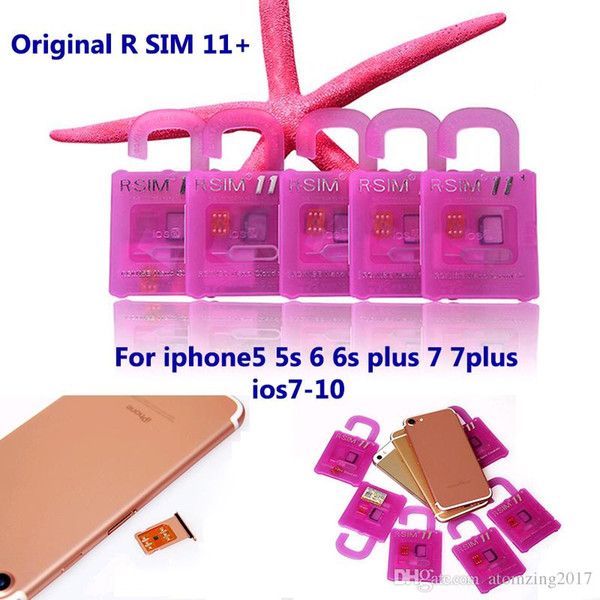 Original R SIM 11+ RSIM11 plus rsim 11 unlock card for iphone7 iPhone 5 5s 6 6plus iOS7 8 9 10 ios7-10.x CDMA GSM WCDMA SB SPRINT LTE 4G 3G