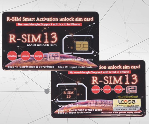 Newest RSIM13 iPhone unlocking smart R-Sim card for iPhone xmax iPhone8 iPhone 7 plus and i6 unlocked iOS 12.x-7.x 4G unlock In stock