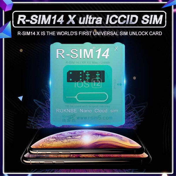 2019 newest unlock iccid card rsim14 for iphone8 7 6 iphone xs max xr x iOS 12.x-7.x 4G unlock r-sim 14