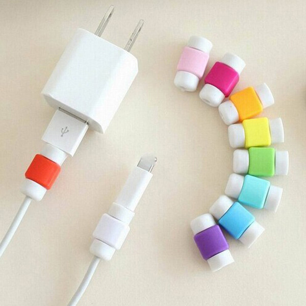 1000pcs/lot Data line protector USB Color Cable Saver Sleeve Cables Charger Plug Wire Cord Protective cover For iPhone