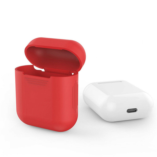 For Apple Airpods Silicone Case Soft Ultra Thin Protector Cover Sleeve Pouch for Air pods Earphone Case