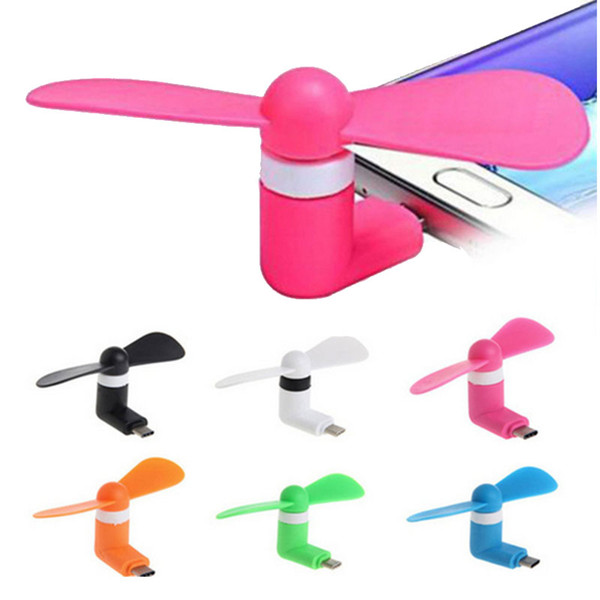 Cool Mobile Phone Fan Mini Cellphone Fan Micro USB Fan For Iphone X 8 7 6 Plus For Android Wholesale Free DHL CPF01-02