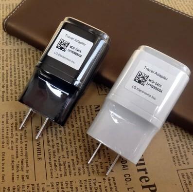 Original 1.8A Wall Charger Adapter for LG G2 G3 F400 F460 D855 G2 F260 Nexus 5 E980 Black white + Micro Usb Cable Black white