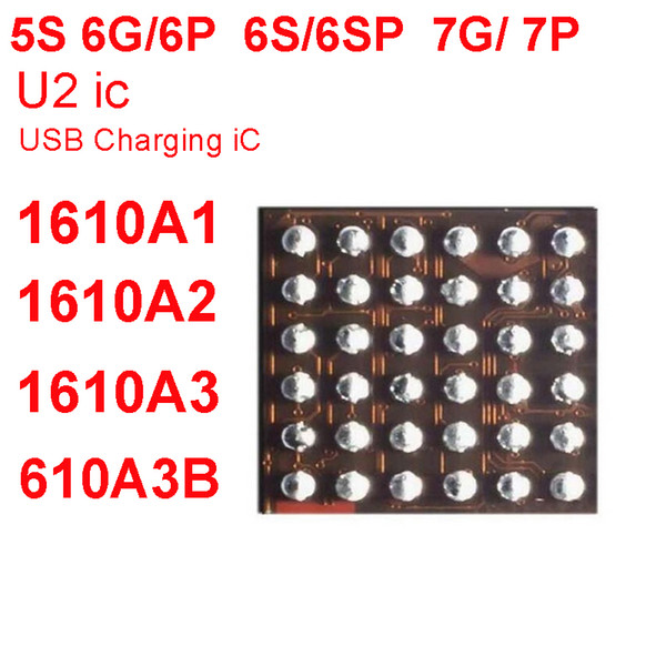 5pcs/lot Original New U2 IC USB Charging iC chip 1610A1 1610A2 1610A3 610A3B 1612A1 For iPhone 5S 6/6P 6S/6SP 7/7P 8G/8P /X