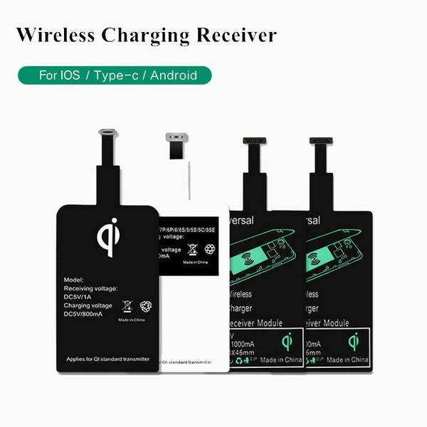 Wireless Charging Receiver Universal Qi Android Micro USB Wireless Charger Receiving Patch for MicroUSB Phones for IOS