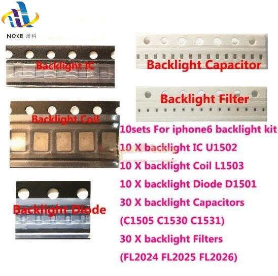 10set/lot for iPhone 6 6plus Backlight solution Kit IC U1502 +coil L1503 +diode D1501 +Capacitor C1530 31 C1505 filter FL2024-26