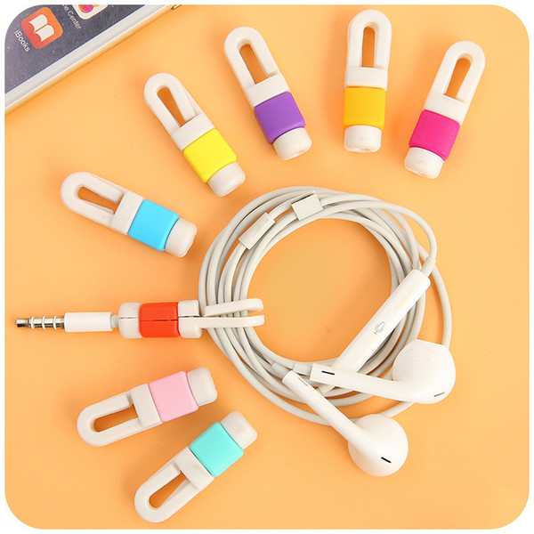 500pcs/lot USB Cable Earphone Protector headphones line saver and cable winder cord holder data cable protection