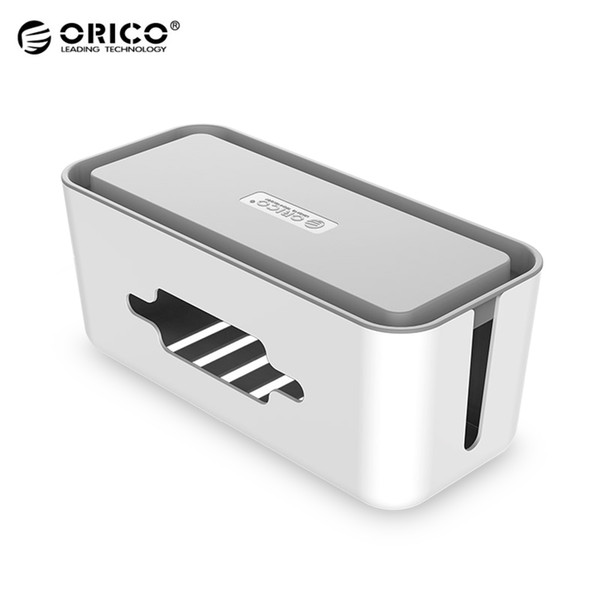 ORICO Cable Manager Box with Phone Holder for Power Strip Box Adapter Wire Charger Line USB Network HUB Cable Management Box ABS