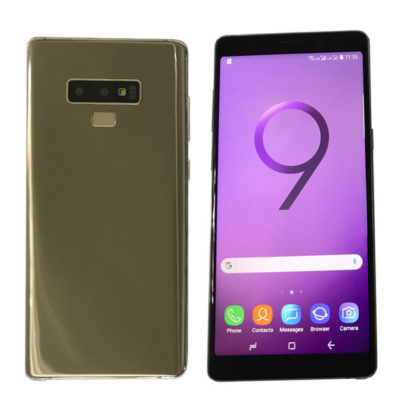 NOTE9 Goophone 6.3 Inch Goophone NOTE 9 WCDMA 3G Quad Core Ram 1GB ROM 8GB Android 8.0 Camera 8.0MP Touch ID Face & Iris ID show 6GB 128GB