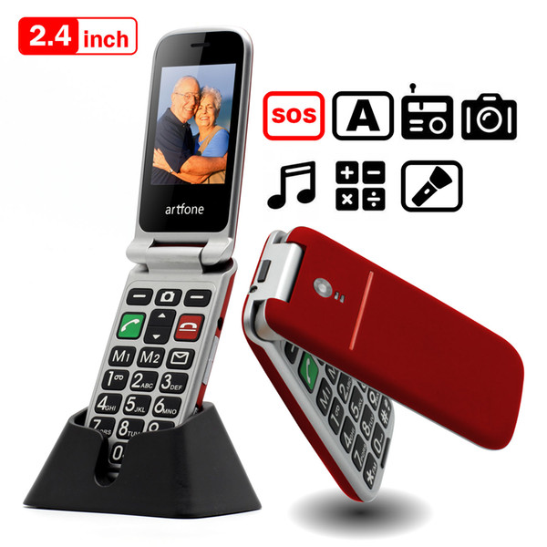 Clamshell Big Button Mobile Phones For Elderly, 2.4