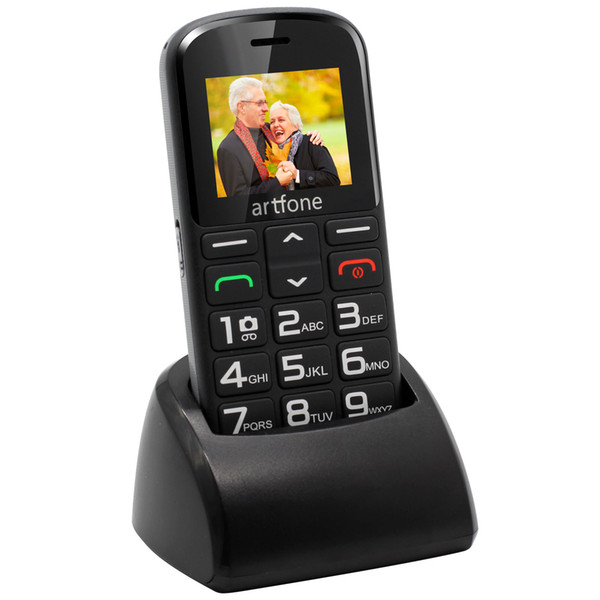 Artfone CS182 Unlocked Sim-Free Senior Mobile Phone Big Button Easy-to-Use GSM Cell Phone for Elderly with Charging Dock