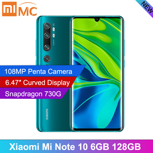 Global Version Xiaomi Mi Note 10 6GB 128GB 108MP Camera Mobile phone 6.47'' Curved Display Snapdragon 730G Cellphone Google Pay