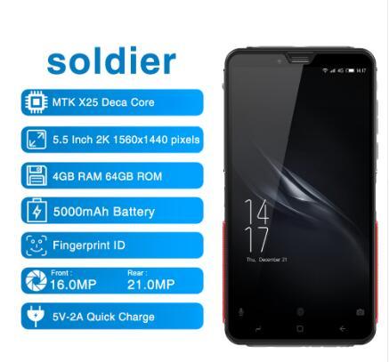 ELEPHONE Soldier 4GB RAM 64GB ROM Helio X25 MTK6797T Deca Core 5.5