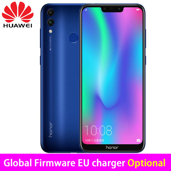 Original Huawei Honor 8C 4GB RAM Face ID 6.26''1520x720 Snapdragon 632 Octa Core Dual Rear Camera 13.0MP add 2.0MP