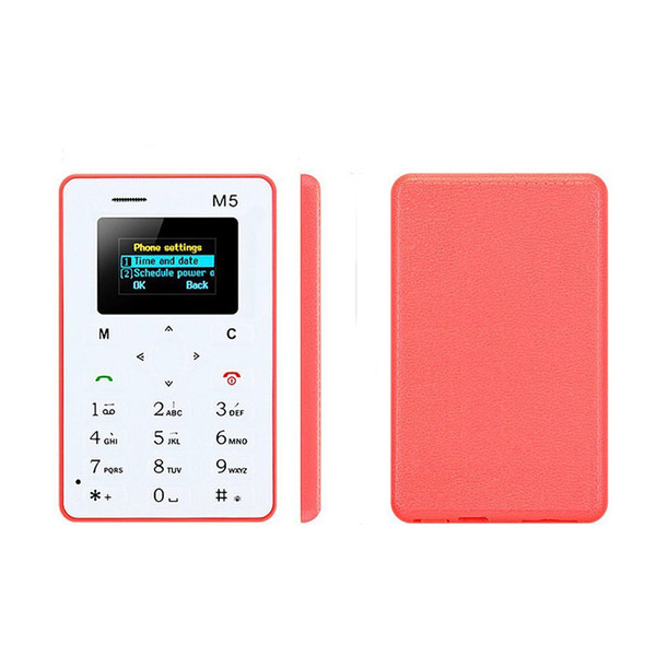 Chirstmas gift 4.8MM Ultra-thin AEKU M5 Special Card Cell Phone Chipset(MTK) Bar GSM Color Screen Mutilanguage