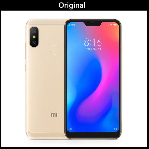 Wholesales Original Xiaomi Redmi 6 Pro Mobile Phone 4GB RAM 32/64GBGB ROM Snapdragon 625 Octa Core 5.84''19:9 Full Screen Dual AI