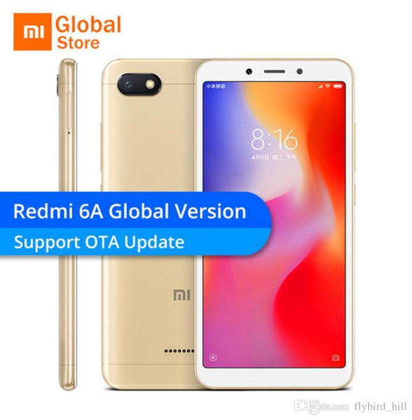 WholeSales Original Xiaomi Redmi 6A 6 A 2GB RAM 16GB ROM Smartphone 5.45'' 18:9 Full Screen 12nm Helio A22 Quad Core 13MP Camera 3