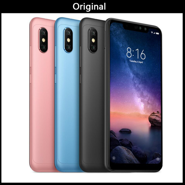 Wholesales Original Xiaomi Redmi 6 Pro Mobile Phone 4GB RAM 32/64GBGB ROM Snapdragon 625 Octa Core 5.84''19:9 Full Screen Dual AI