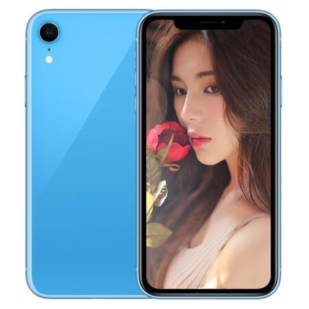 Blue Goophone Xr XS phones 6.1 inch Full Screen Dual Sim MTK6592 Octa Core shown 4G LTE 4G RAM 128GB ROM Smartphones