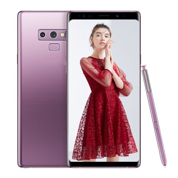 ERQIYU Goophone note9 note 9 smartphones with Touch Pen 6.4inch Android 7.0 dual sim shown 128G ROM 4G LTE cell phones