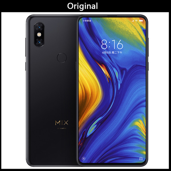 Wholesale Original Xiaomi Mi Mix 3 Mix3 8GB 256GB Snapdragon 845 6.39'' AMOLED Mobile Phone 2 Front & 2 Back Cameras Wireless Char