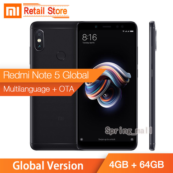 Original Xiaomi Redmi Note 5 4GB RAM 64GB ROM Mobile Phone Snapdragon 636 Octa Core 5.99