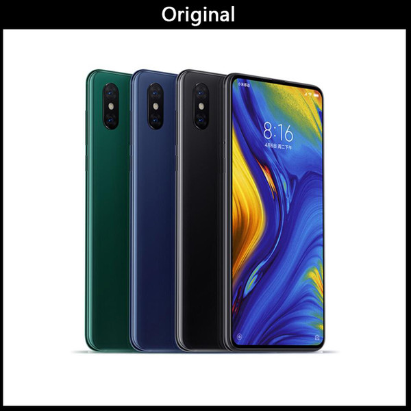 Wholesale Original Xiaomi Mi Mix 3 Mix3 8GB 256GB Snapdragon 845 6.39'' AMOLED Mobile Phone 2 Front & 2 Back Cameras Wireless Char