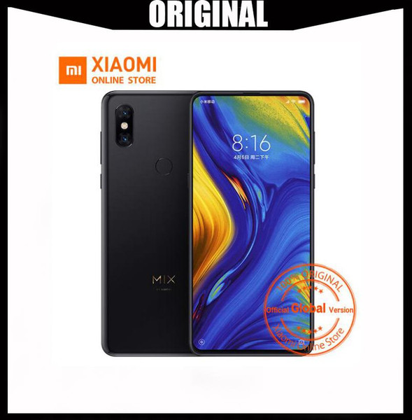 Original Xiaomi Mi Mix 3 Mix3 8GB 256GB Snapdragon 845 6.39'' AMOLED Mobile Phone 2 Front & 2 Back Cameras Wireless Char