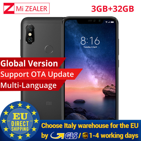 Global Version Xiaomi Redmi Note 6 Pro 3GB 32GB Mobilephone Snapdragon 636 Octa Core 2160x1080 6.26