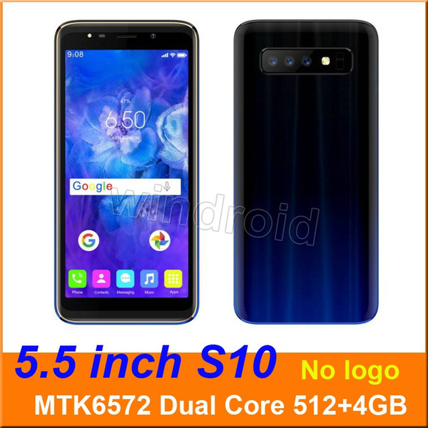 5.5 inch S10 Dual Core Smart phone MTK6572 512+4G Android 6.0 Dual SIM CAM 5MP 960*480 3G WCDMA Unlocked Mobile Gesture wake Free DHL 5pcs