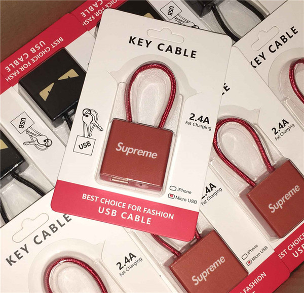 Phone Key Cable Data Line Specially Designe For Hanging Bags And Key 19cm Of USB Line Charge Cable With Retail Packaging