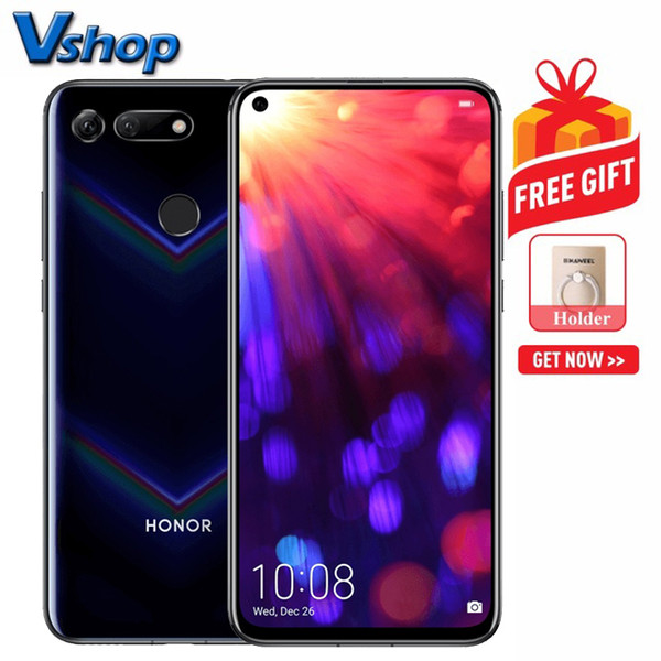 Huawei Honor V20 8GB+128GB China Version Dual Back Cameras Fingerprint Identification 6.4 inch Punch-hole Full Screen Support Google PlayNFC