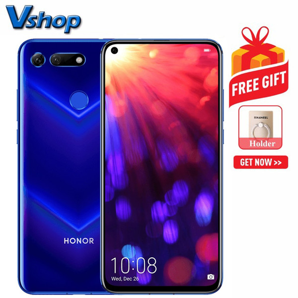 Huawei Honor V20 8GB+128GB China Version Dual Back Cameras Fingerprint Identification 6.4 inch Punch-hole Full Screen Support Google Play 4G