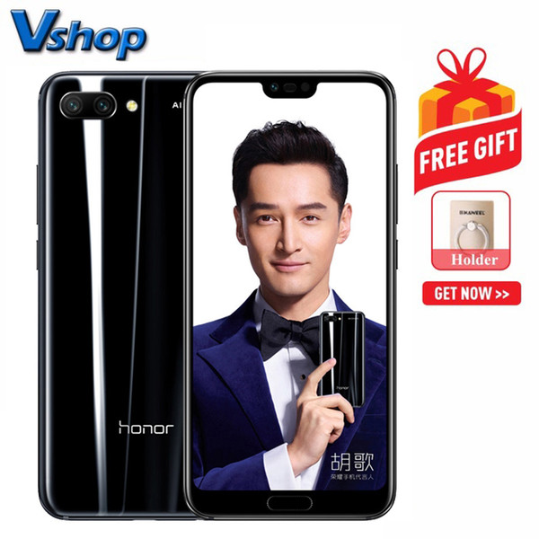 Huawei Honor 10 6GB+128GB China Version Dual AI Rear Cameras Face & Fingerprint Identification Infrared Remote 5.84 inch NFC(Black)