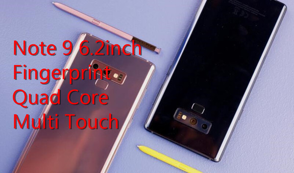 On Sale! Real Touch ID Goophone Smartphone Note 9 N9 1gb 8g/16gb 6.2inch Android phones shown 4g lte cellphones