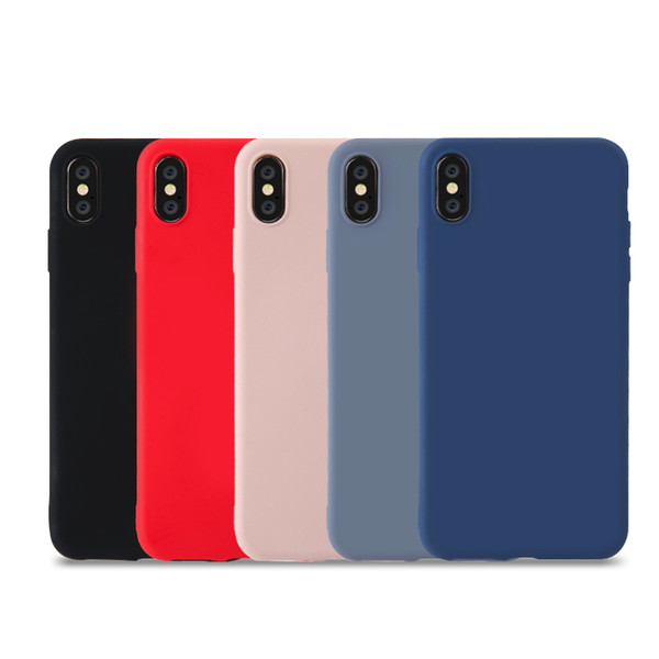 TPU Solid Color Silicone Phone Cases High-quality For iphone XR X XS Max 6 6S 7 8 Plus Cute Candy Color Soft Simple Fashion Phone Case NEW