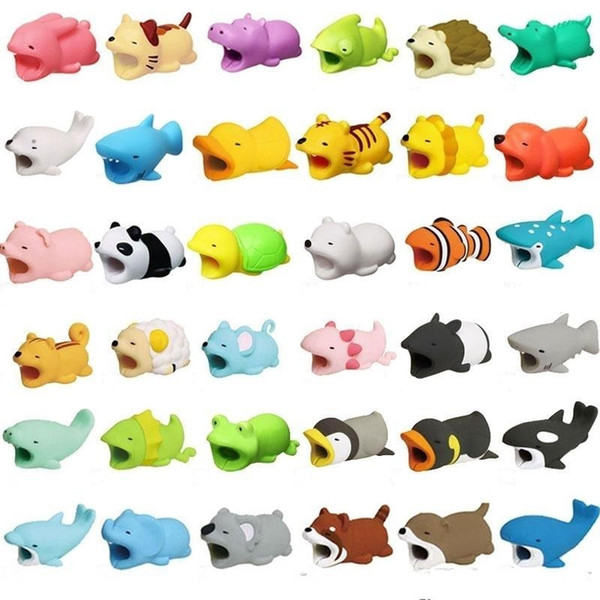 Cable animal bite Charger Cable Protector Savor Cover for iPhone Lightings Cute Animal Design Charging Cord Protector