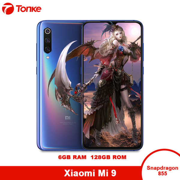 Original Xiaomi Mi 9 Phone 6GB RAM 128GB ROM Snapdragon 855 Octa Core 48MP Triple Camera In Display Fingerprint NFC 6.39 Screen