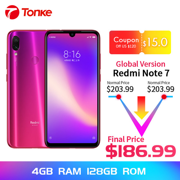 Global Version xiaomi Redmi Note 7 4GB RAM 128GB ROM cellphone Snapdragon 660 Octa Core 6.3